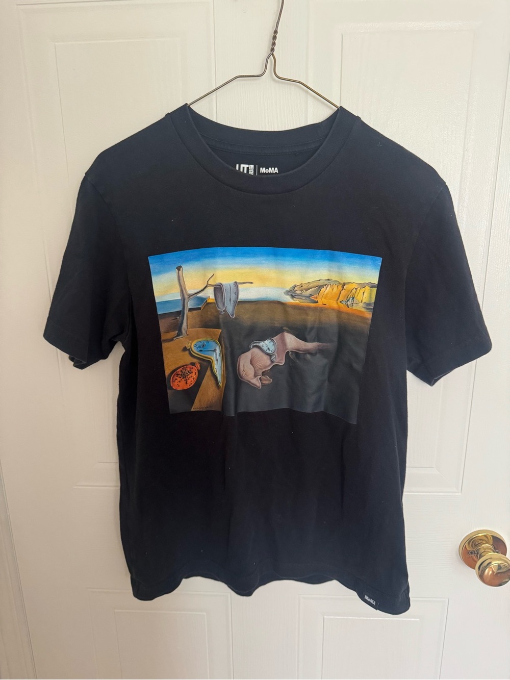 Uniqlo x MoMA 100% Cotton Black Short-Sleeve Tee with Surreal Landscape Print
